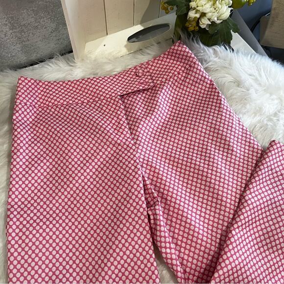 NEW Ann Taylor Loft Retro Preppy Polka Dot Straight Leg Pedal Pusher Capri Pants - Picture 10 of 14